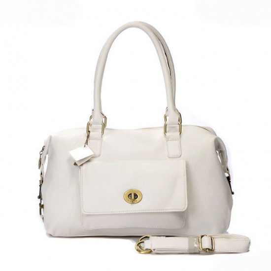 Coach Madeline East West Medium White Satchels ARC - Click Image to Close